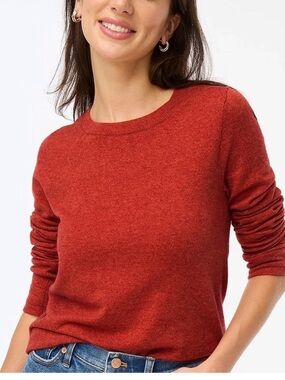 J.Crew Orange Teddie Pullover Sweater Medium